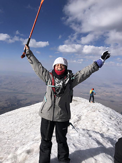 Meghri Dervartanian at Mt. Ararat’s summit