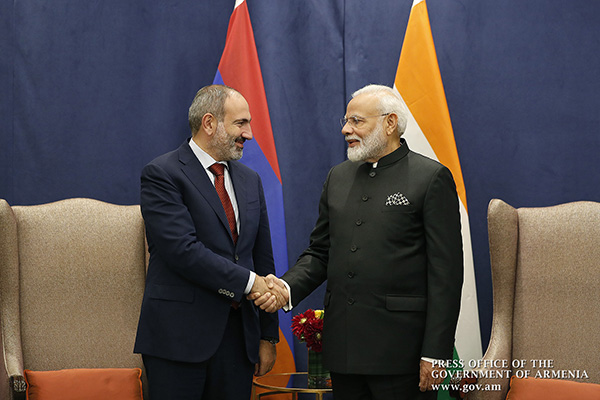 Armenian Premier meets with India’s Prime Minister Narendra Modi in New York