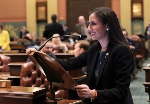 Michigan State Representative Mari Manoogian introducing legislation that declares April 24 as a Day of Remembrance for the Armenian Genocide in Michigan’s House of Representatives