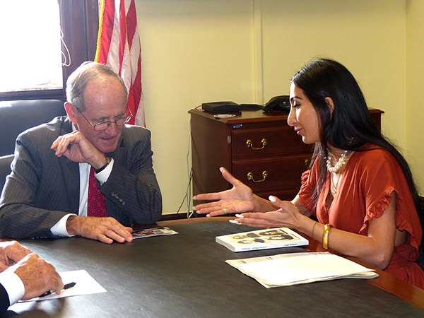 Senate foreign relations committee chairman James Risch consults with ANCA Idaho