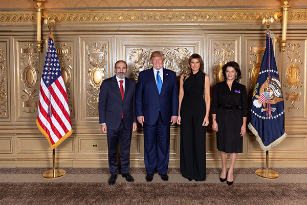 Nikol Pashinyan, Anna Hakobyan attend reception hosted by Donald Trump