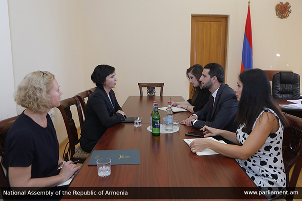 Ruben Rubinyan Meets with Ambassador of Lithuania to RA