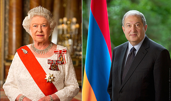 Queen Elizabeth II sent congratulations to President Sarkissian on the occasion of Independence Day