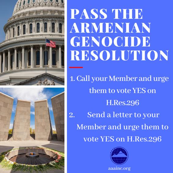 Stage set for a vote on the House floor as rules Committee adopts rule for Armenian Genocide Resolution