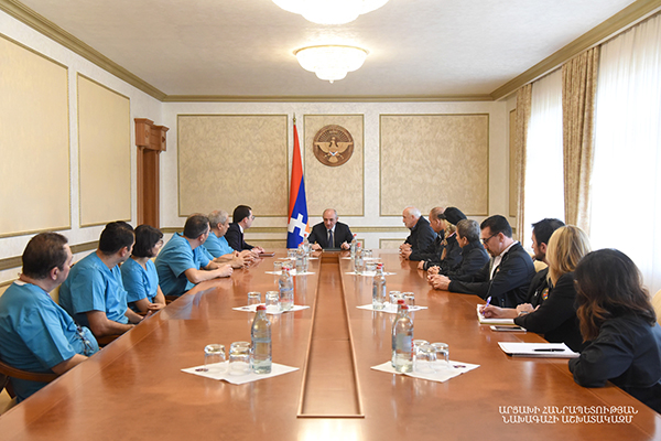 Bako Sahakyan expressed gratitude to the American physicians for the years-long support rendered to Artsakh