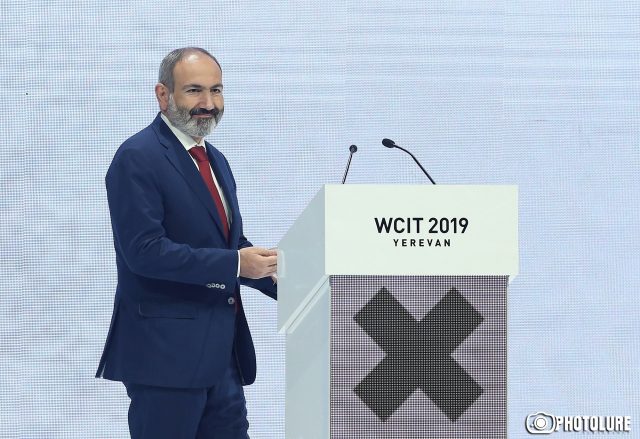 ‘Don’t be in such a hurry, that’s not all’: Nikol Pashinyan to WCIT 2019 guests
