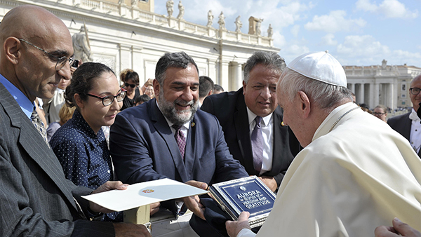 Aurora Humanitarian Initiative receives Special Blessing from His Holiness Pope Francis at the Vatican ahead of this month’s inaugural Aurora Forum