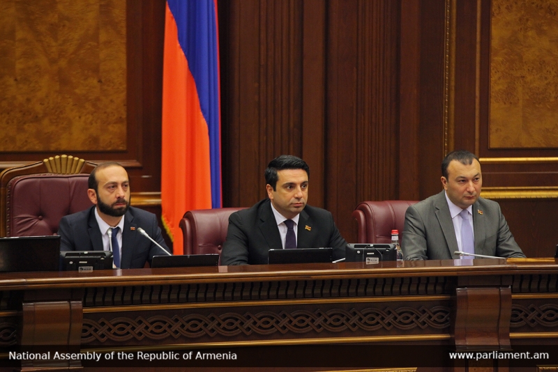 Parliament makes decision of applying to CC on suspending Hrayr Tovmasyan’s authorities with 98 for and 1 against votes