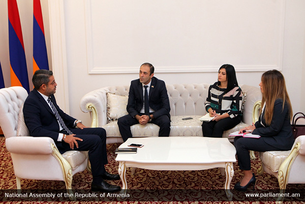 Members of Armenia-Syria Friendship Group meet with Ambassador Extraordinary and Plenipotentiary of Syria to Armenia