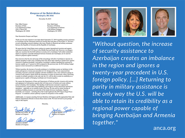 ANCA supports Congressional Armenian Caucus campaign to restore U.S. military aid parity to Armenia and Azerbaijan