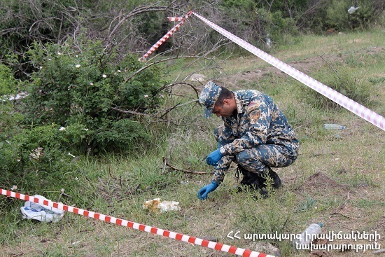 The explosive shell found in Sarigyugh village was neutralized