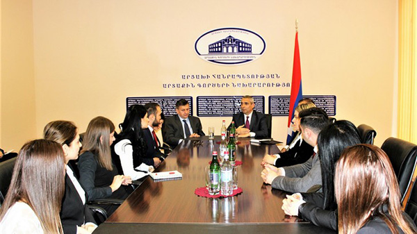 Foreign Minister of Artsakh received junior diplomats of the Foreign Ministry of Armenia