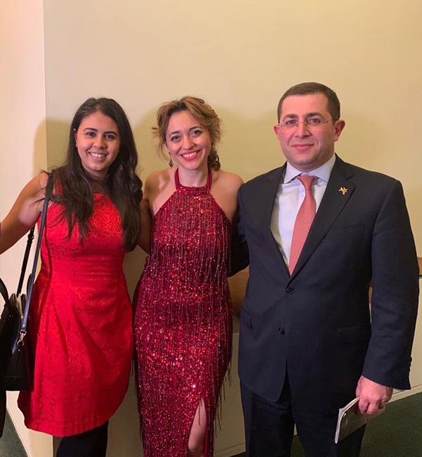Talin Markarian, Assistant to the Permanent Representative, Kariné Poghosyan and Armenia’s Ambassador to the UN Mher Margaryan