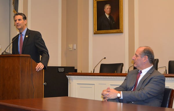 Congressman John Sarbanes and David L. Phillips at the Ninth Annual Saint Andrew's Human Rights & Religious Freedom Reception