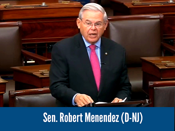Sen. Robert Menendez (D-NJ), for the second time in two weeks, calling for unanimous consent vote on the Armenian Genocide Resolution (S.Res.150).  It was blocked by Sen. David Perdue of Georgia.