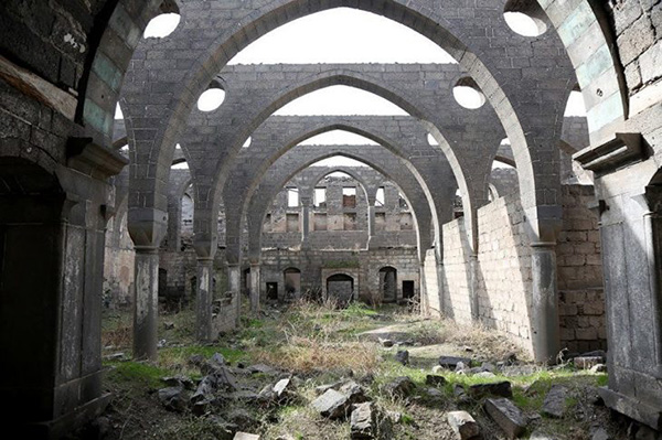 Armenian St. Sarkis Church in Diyarbakir on the verge of destruction