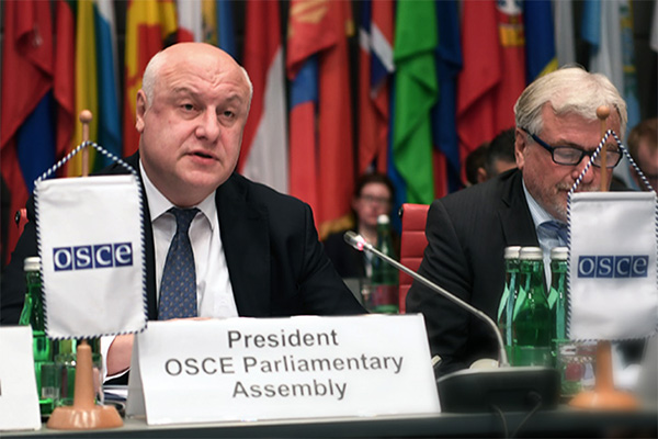 Three decades after historic changes in Europe, President Tsereteli underlines need for effective multilateralism in speech to OSCE Permanent Council