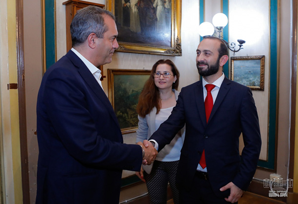 President of RA National Assembly being on an official visit in Italy meets with the Mayor, Prefect and Cardinal of Naples