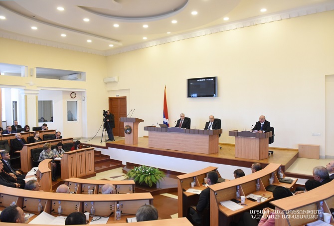 “The spheres of army-building, security and civil defense will remain in the spotlight of the authorities”. Bako Sahakyan