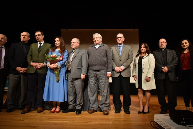 Christina Alexanian pictured with members of the Greek and Armenian communities (Photo: Michael Sarigiannis)
