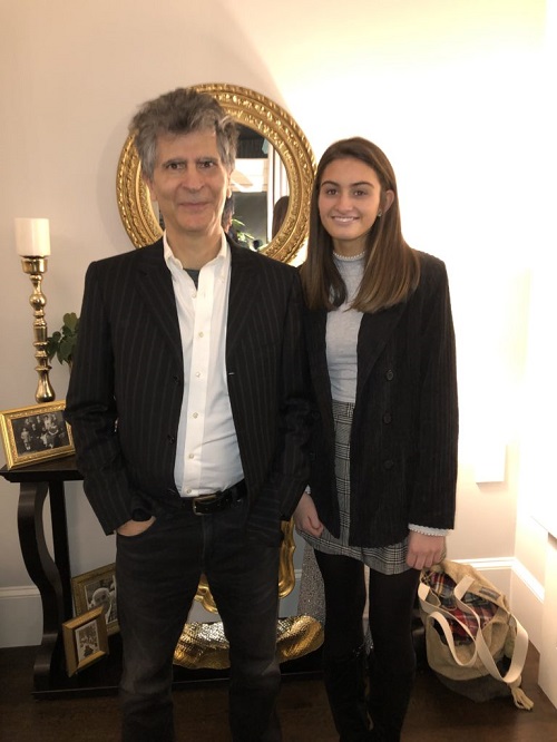 James Tufenkian and Ashley Kutzer at Tufenkian Foundation fundraiser on December 7 at Michael and Susan Guzelian’s home where Ashley was invited to speak