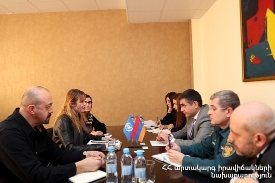 Deputy Minister of Emergency Situations Armen Harutyunyan hosted the UN World Food Program in Armenia representatives
