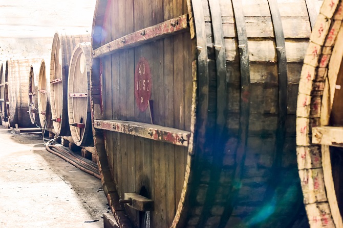 Armenian wine aging in oak barrels (Photo: Kristin Cass)