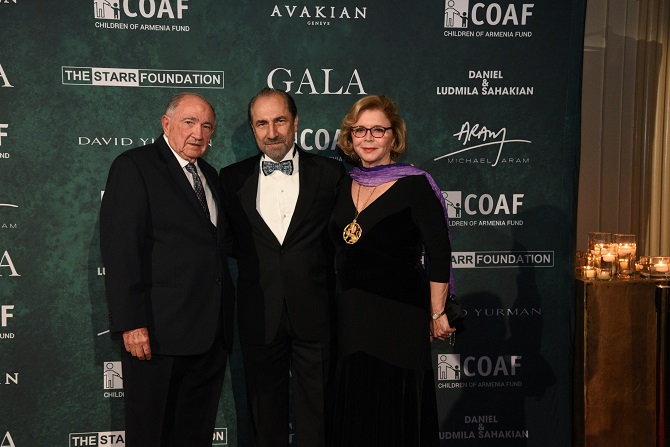 Daniel and Ludmila Sahakians, COAF Supporters with Founder and Chairman, Garo Armen
