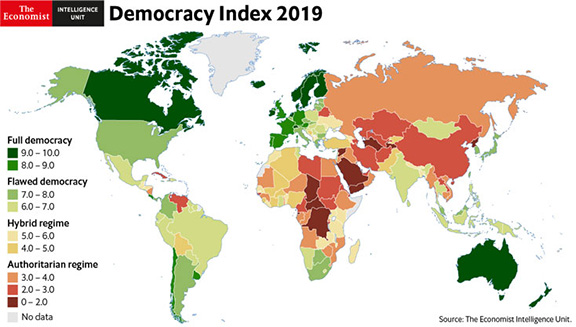 Armenia climbs in Economist’s democracy index
