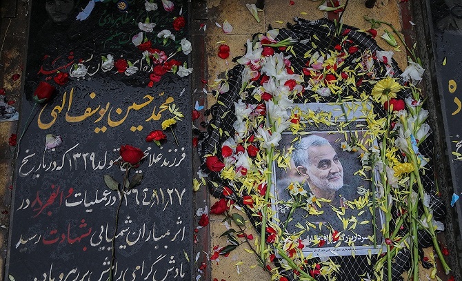 Qassem Soleimani’s prepared grave at Kerman Martyrs Cemetery, January 5, 2020 (Photo: Fars News Agency/Mohammad Ali Marizad/Creative Commons Attribution 4.0 International License)