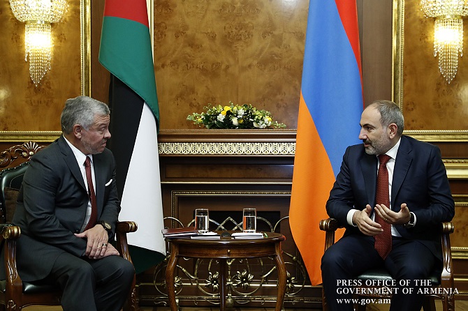 PM Pashinyan, King Abdullah II discuss development of Armenian-Jordanian economic relations