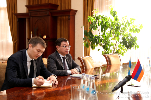 Interlocutors exchanged views on the issues of new possible directions of Armenian-Kazakh cooperation