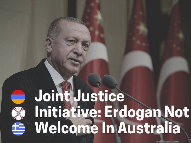 Turkish dictator Erdogan not welcome in Australia: joint justice initiative