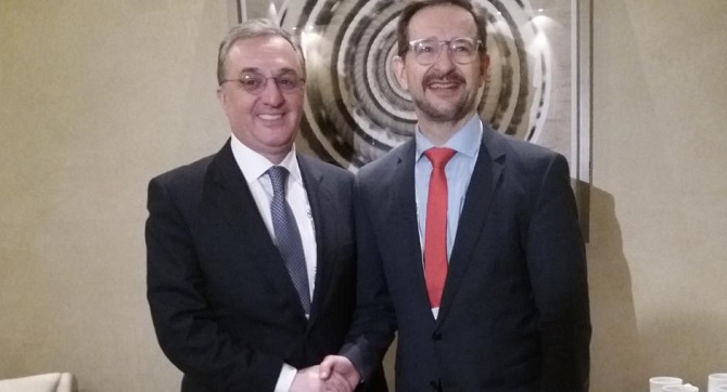 OSCE Secretary General Greminger discusses OSCE co-operation with Armenia in meeting with Foreign Minister Mnatsakanyan in Munich