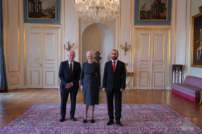 Her Majesty Queen Margrethe II of Denmark receives RA NA Speaker Ararat Mirzoyan