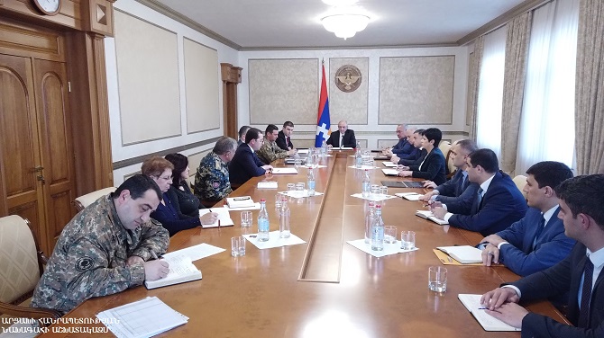 Artsakh Republic President drew the attention of the attendees to the importance of consistent conduct of preventive measures and permanent control over the epidemic situation in the republic
