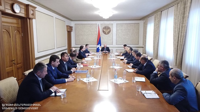 Bako Sahakyan convoked a working consultation with the participation of the heads of the regional administrations and the mayor of Stepanakert