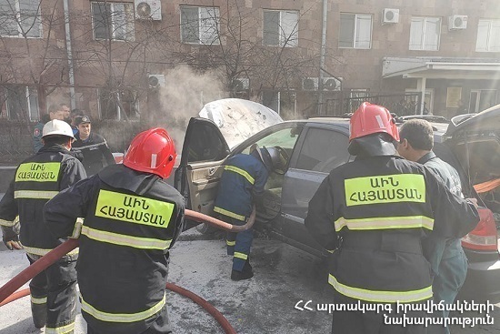 Car burnt: the primary firefighting activities were implemented by the employees of “CMSA” SNCO
