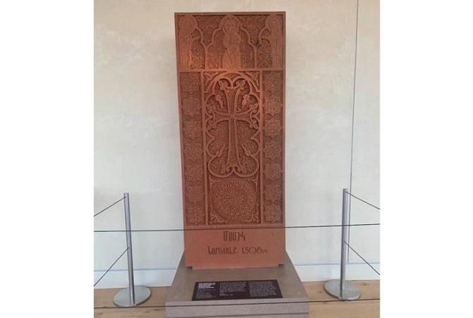 Armenia sends Khachkar as a gift to the Bible Museum in Washington, DC