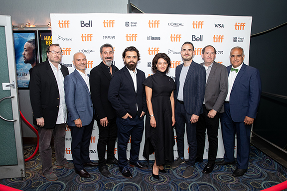 The “I Am Not Alone” team at its world premiere at the Toronto International Film Festival in September 2019