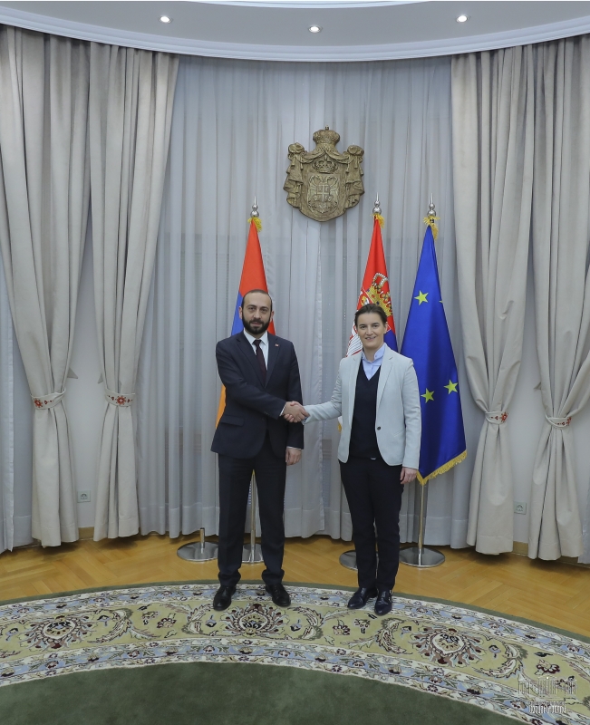 Delegation led by Ararat Mirzoyan meets with Prime Minister of Serbia