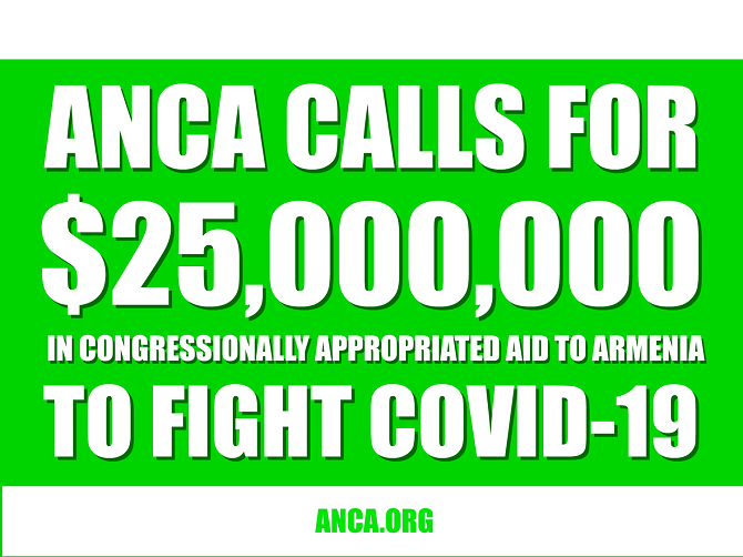 ANCA calls on Secretary Pompeo to reprogram $25 million in Armenia aid to fight COVID-19