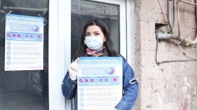 Young people help fight against COVID-19 in Armenia