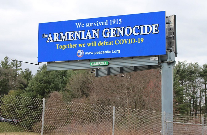 Peace of Art billboards promoting resilience, Genocide awareness