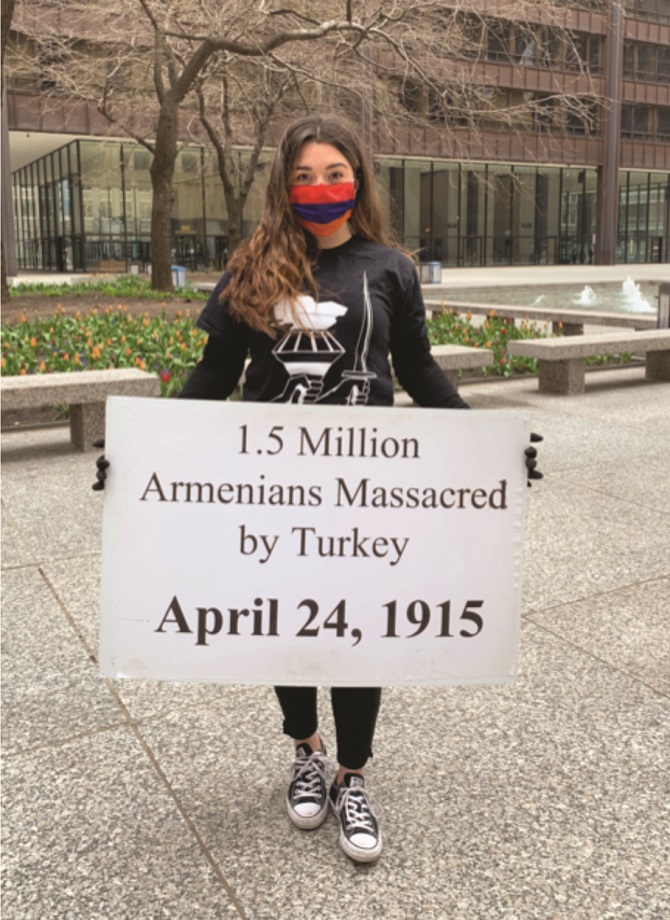 Chicago Armenians protest Turkish Genocide denial despite pandemic