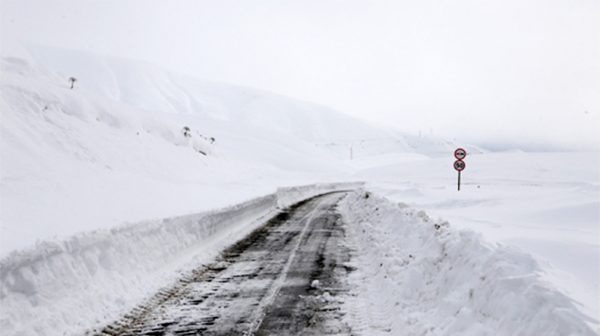 Stepantsminda-Larsi highway is open only for trucks after intensive snow removal