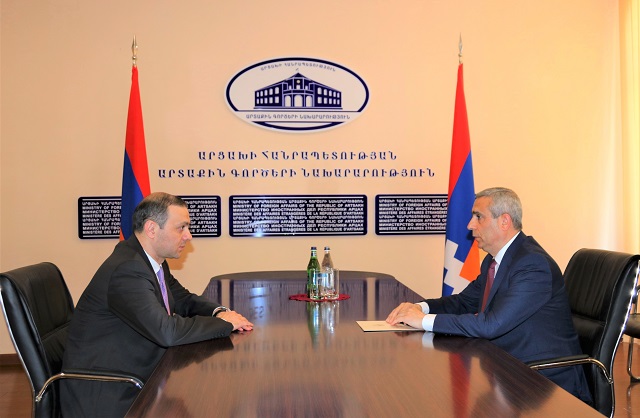 During the meeting, the sides discussed issues related to the general foreign policy agenda of the two Armenian states
