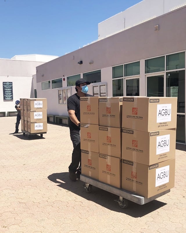 AGBU LA Cares initiative gets ready to launch its weekly packages of food supplies to those in need.