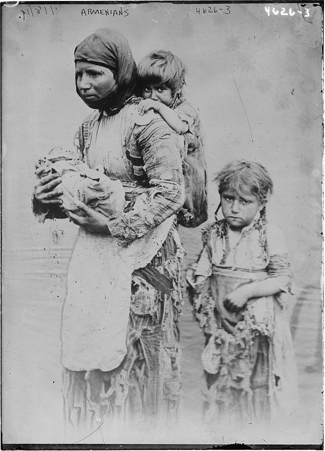 An Armenian widow and her children from the region of Geghi