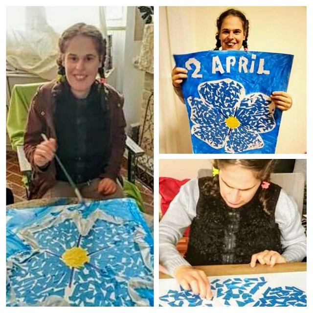 Eva Ghazanchyan made posters for International Autism Awareness Day (April 2)